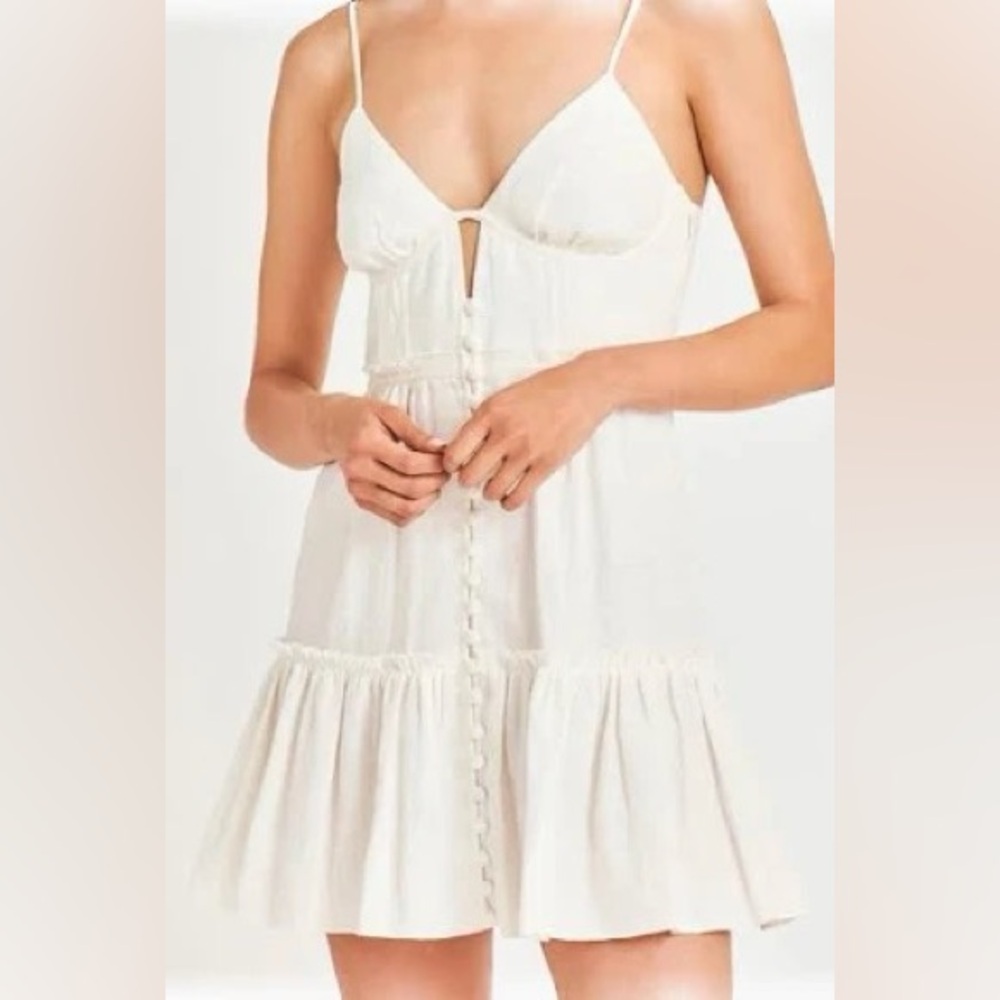 LoveShackFancy Maple Mini White Dress
